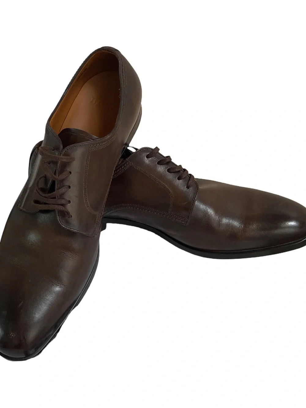 Bally Dark Brown Leather Derby Shoes